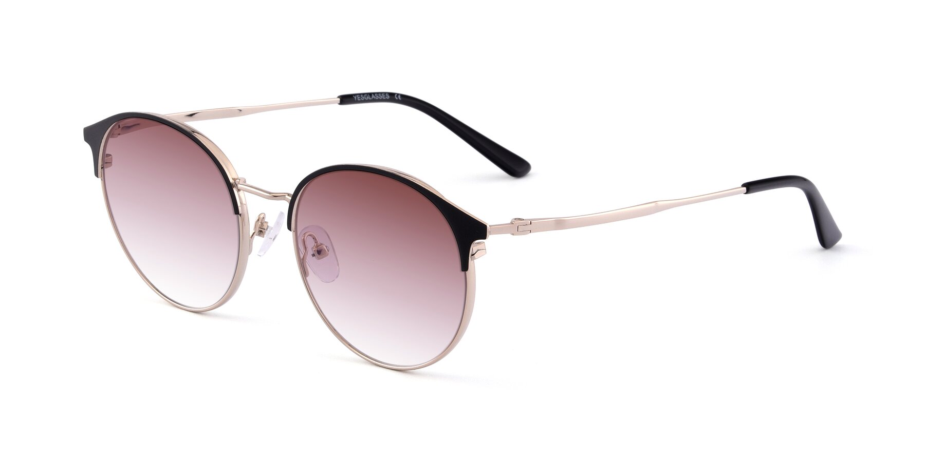 Angle of Berkley in Black-Gold with Garnet Gradient Lenses