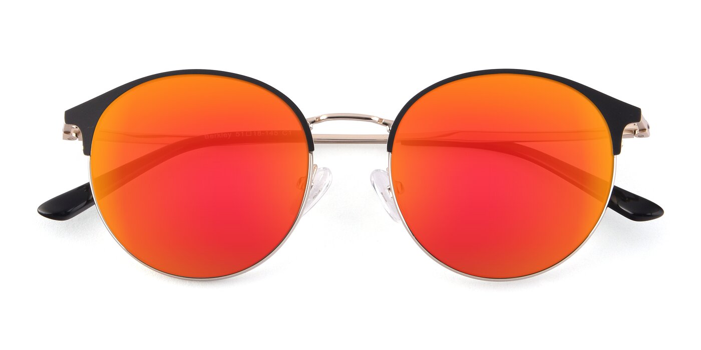 Berkley - Black / Gold Flash Mirrored Sunglasses