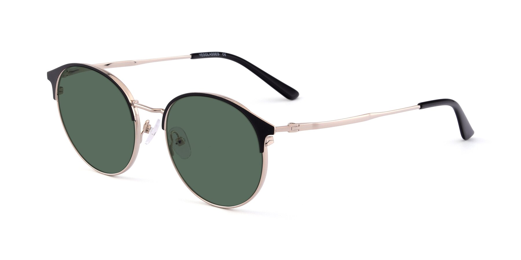 Angle of Berkley in Black-Gold with Green Polarized Lenses
