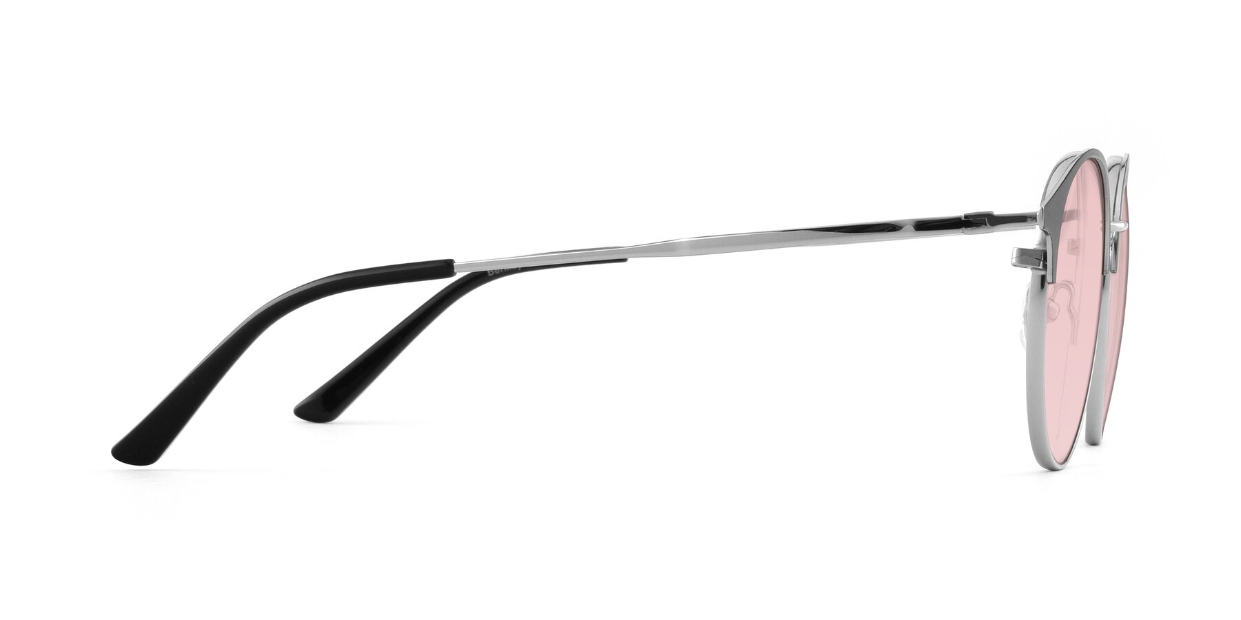 Side of Berkley in Black-Silver with Light Garnet Tinted Lenses