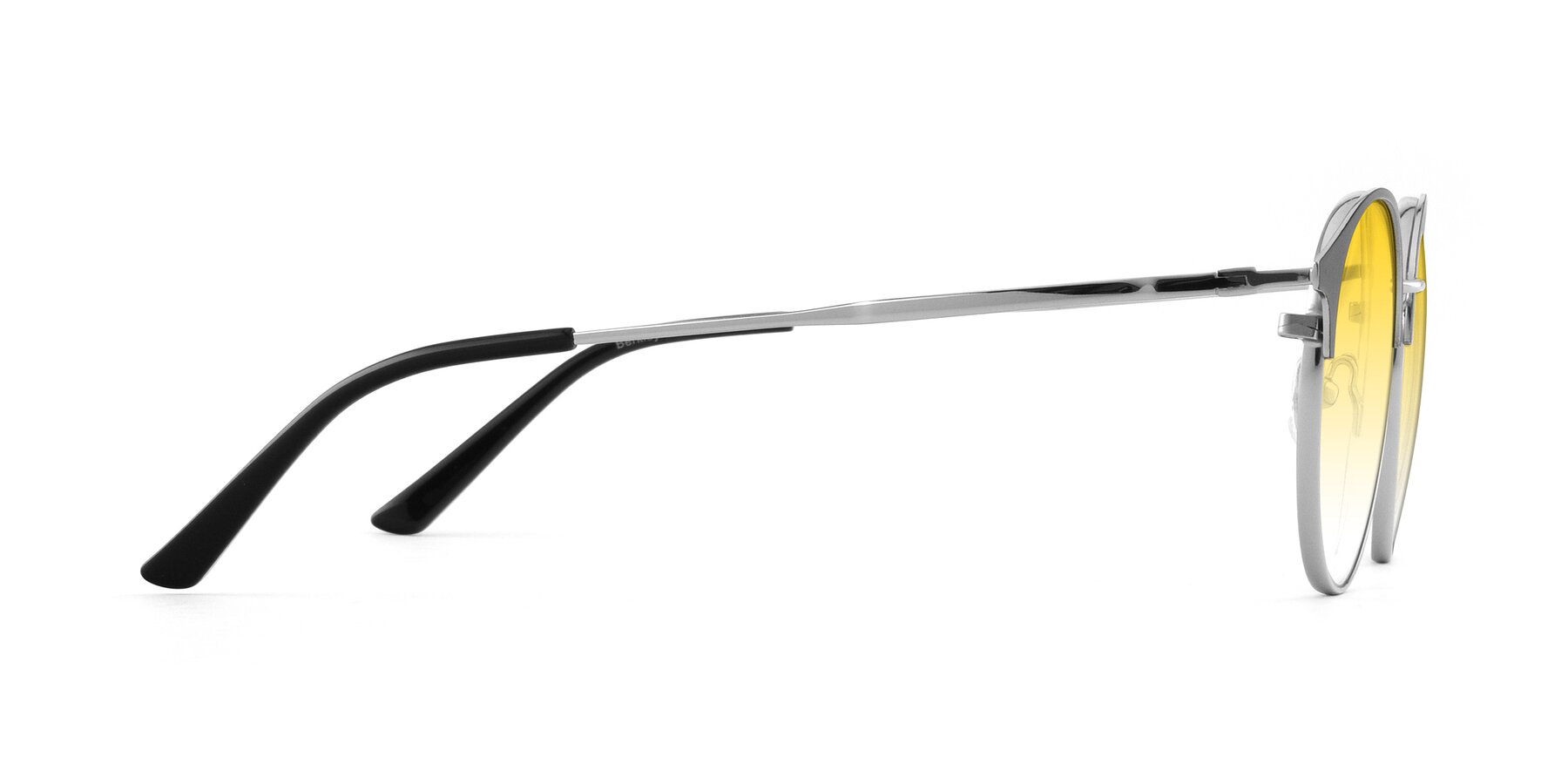 Side of Berkley in Black-Silver with Yellow Gradient Lenses