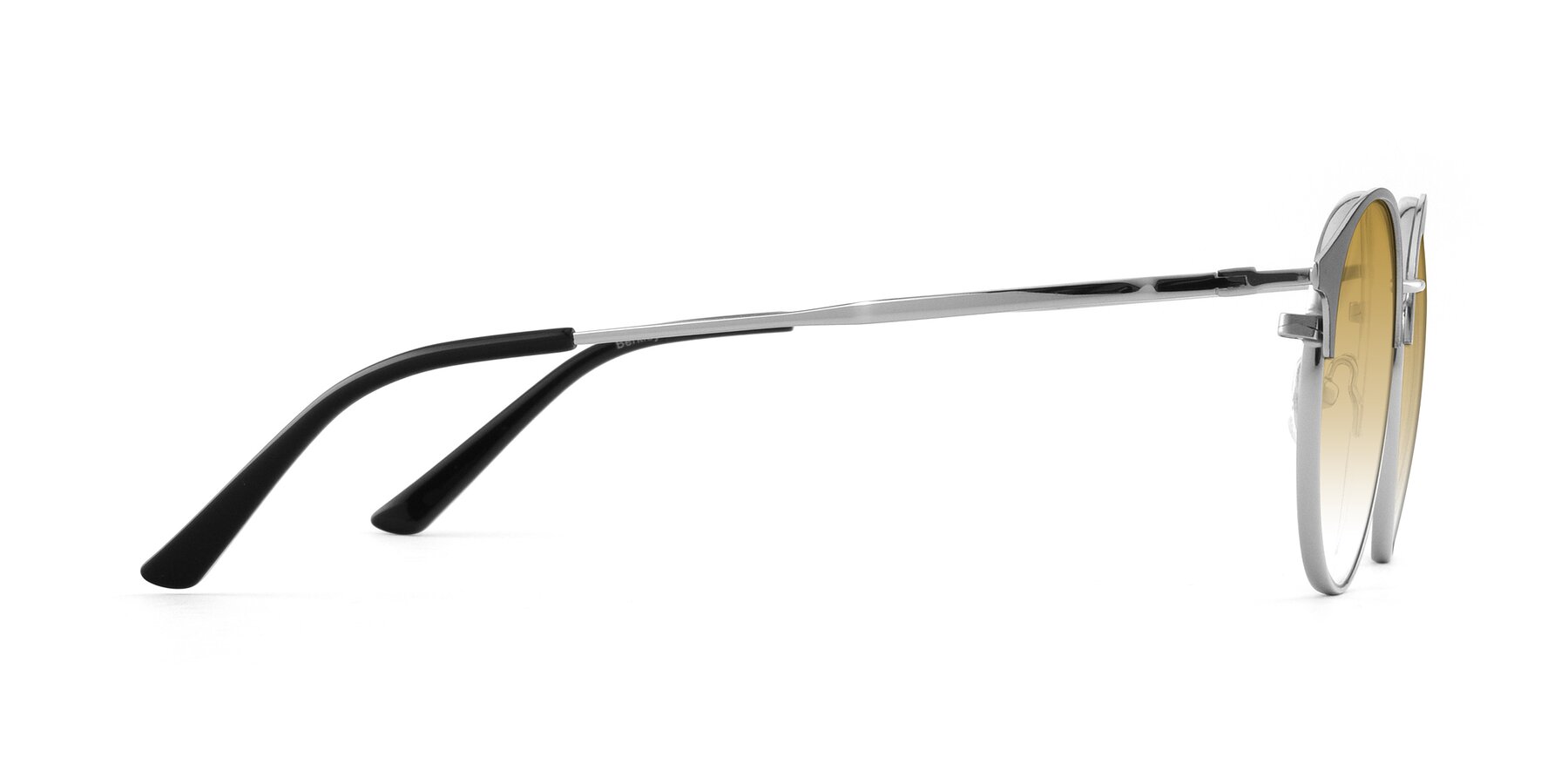 Side of Berkley in Black-Silver with Champagne Gradient Lenses