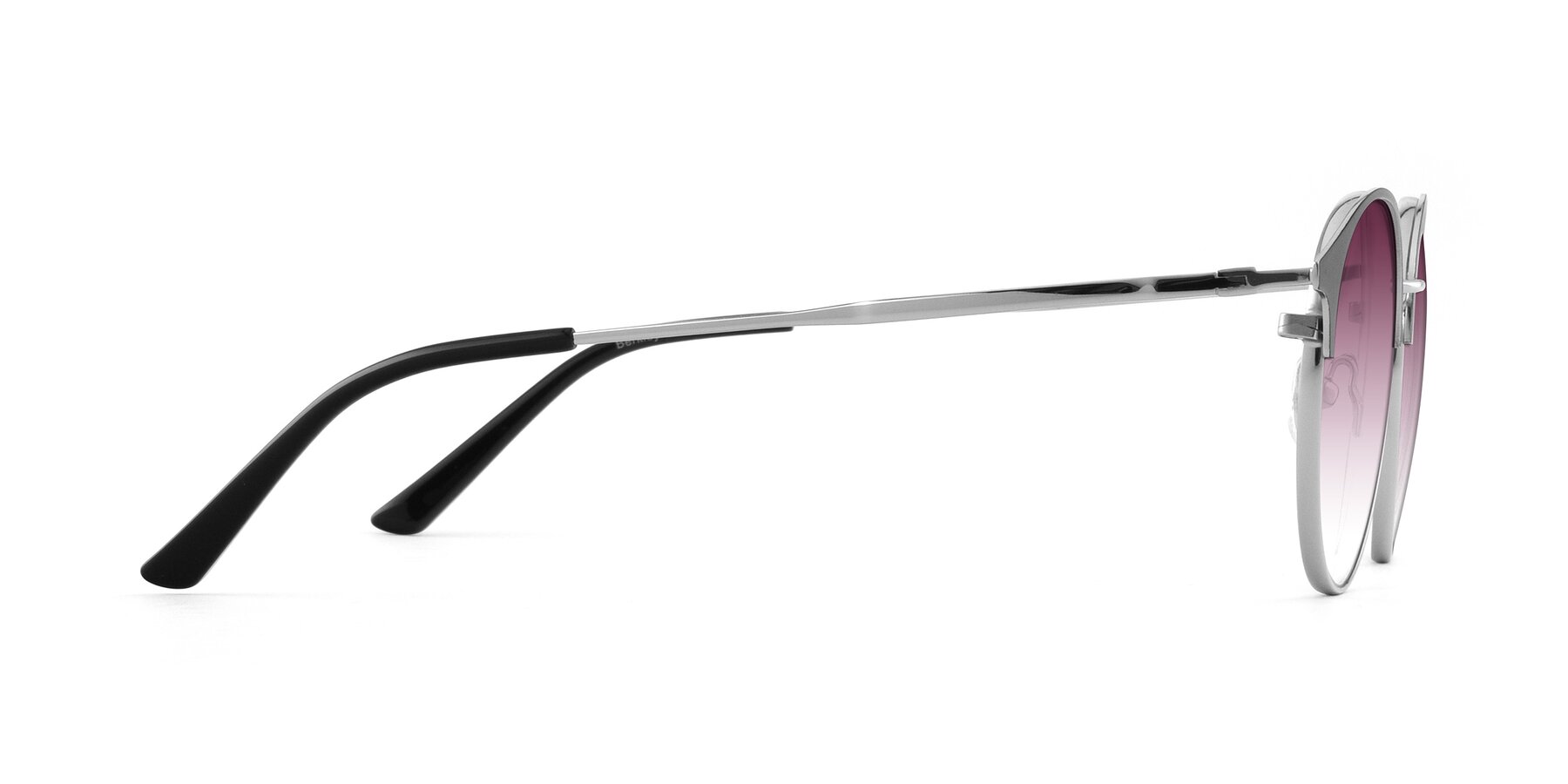 Side of Berkley in Black-Silver with Wine Gradient Lenses