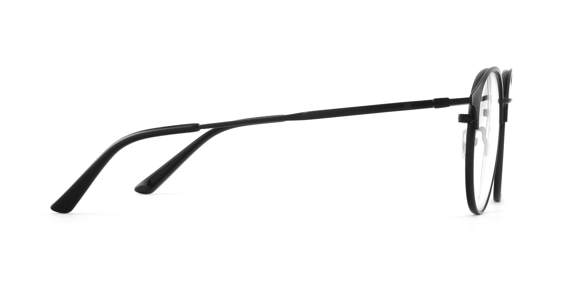 Side of Berkley in Matte Black with Clear Reading Eyeglass Lenses