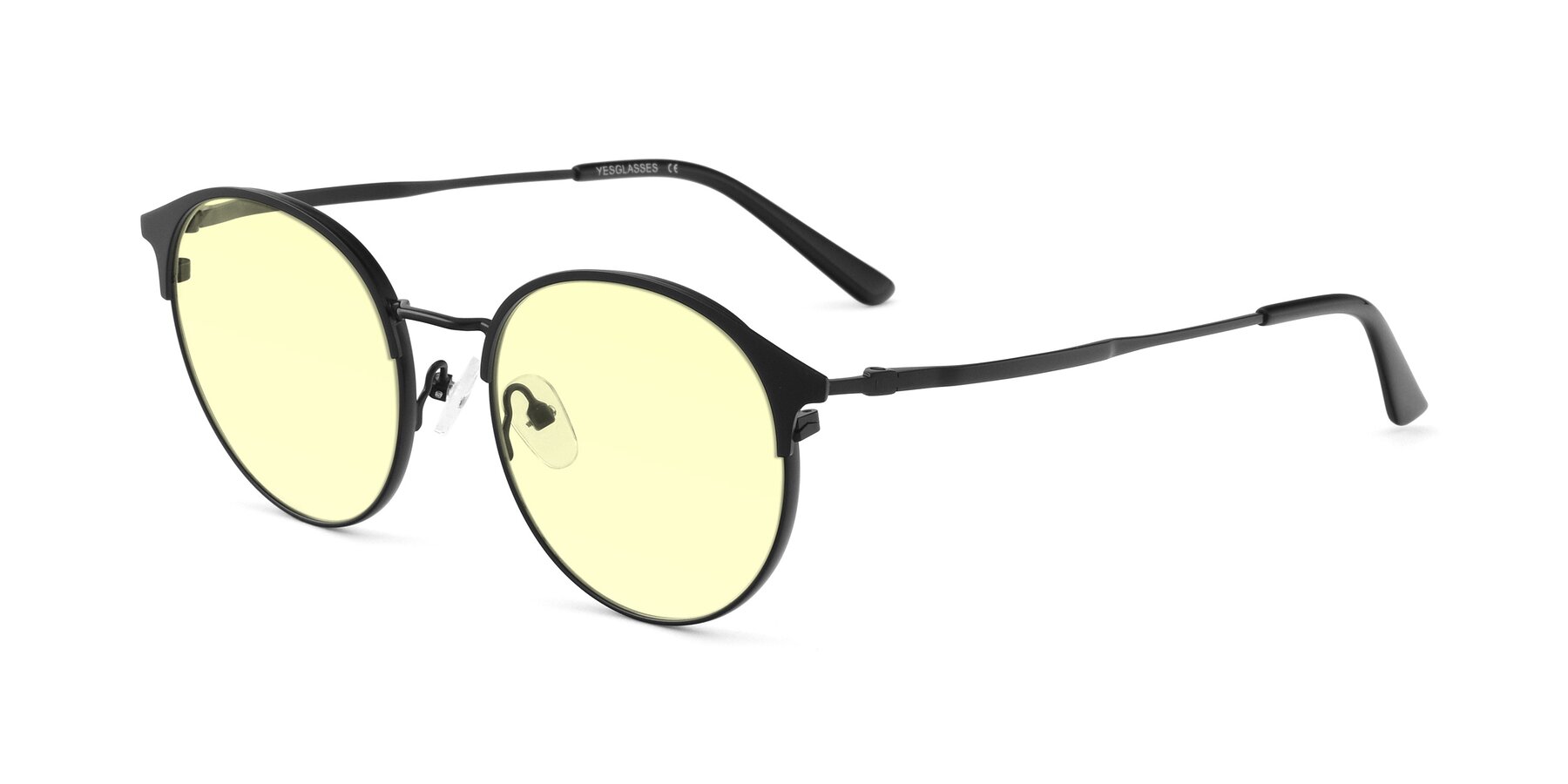 Angle of Berkley in Matte Black with Light Yellow Tinted Lenses