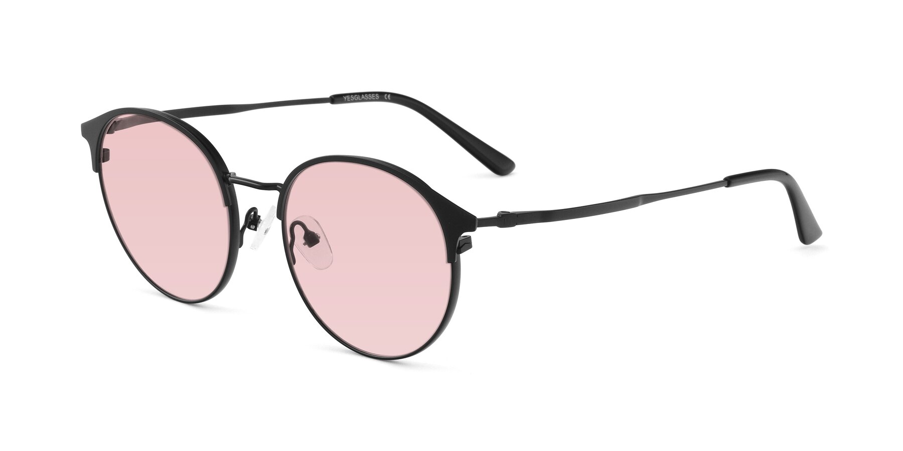 Angle of Berkley in Matte Black with Light Garnet Tinted Lenses