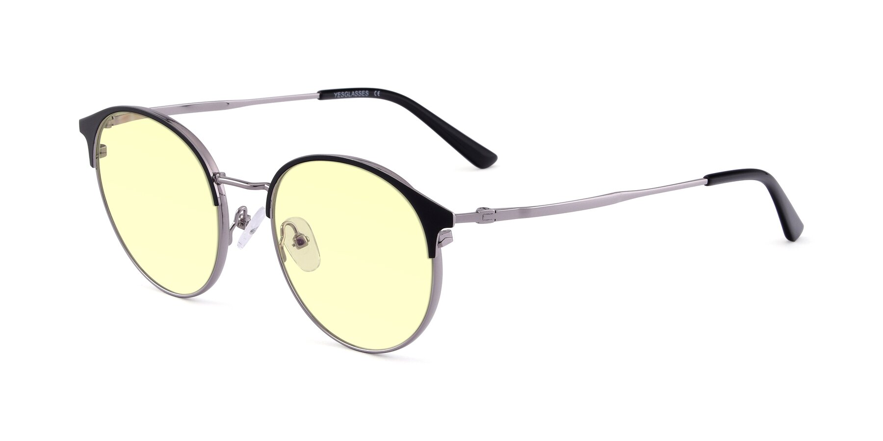 Angle of Berkley in Black-Gunmetal with Light Yellow Tinted Lenses