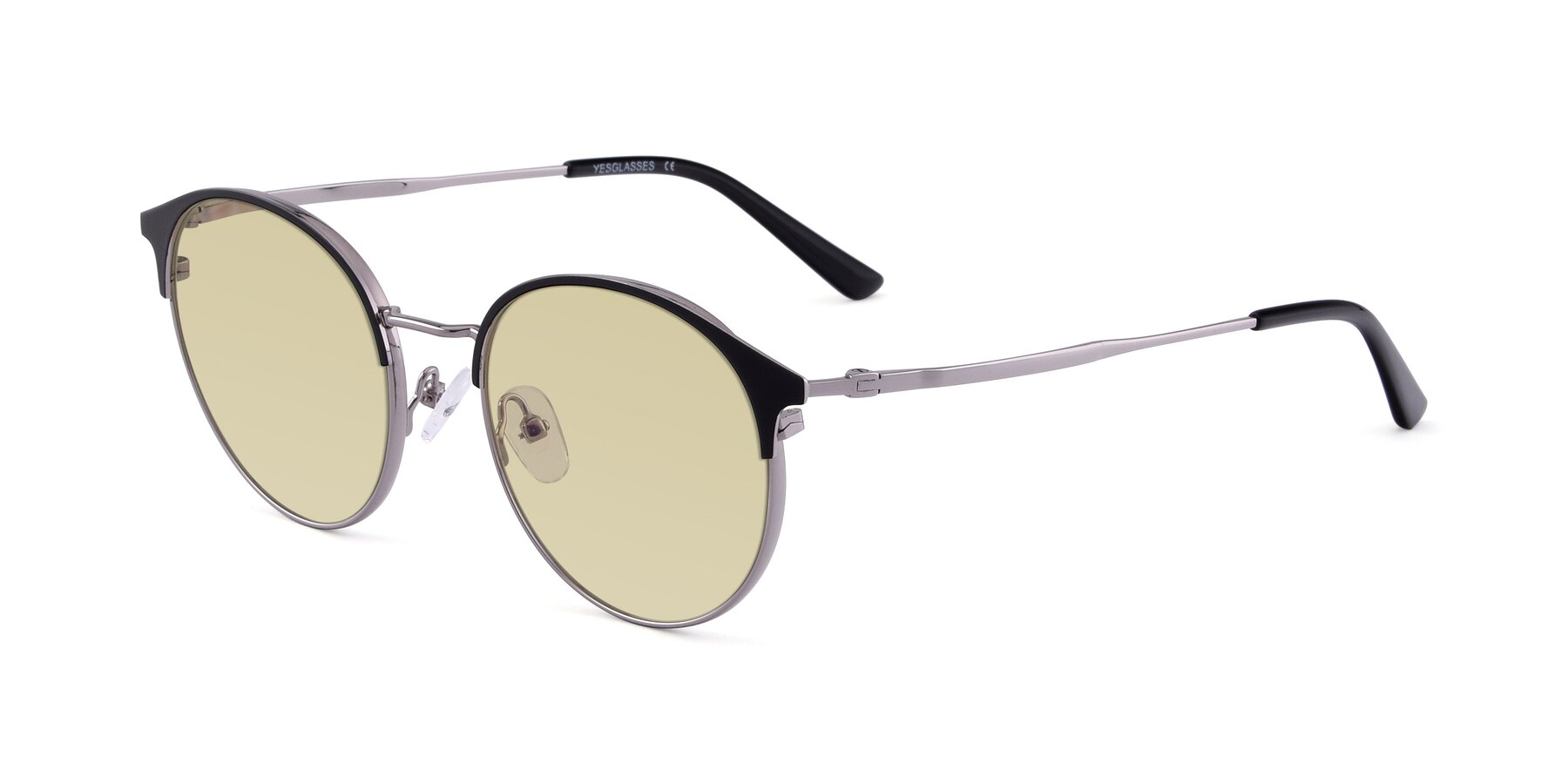 Angle of Berkley in Black-Gunmetal with Light Champagne Tinted Lenses