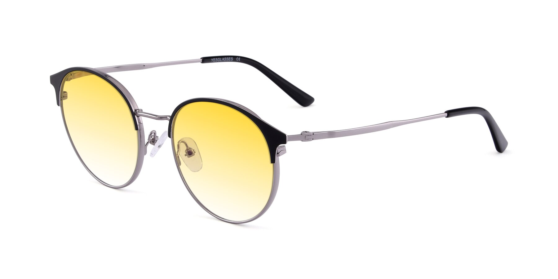 Angle of Berkley in Black-Gunmetal with Yellow Gradient Lenses