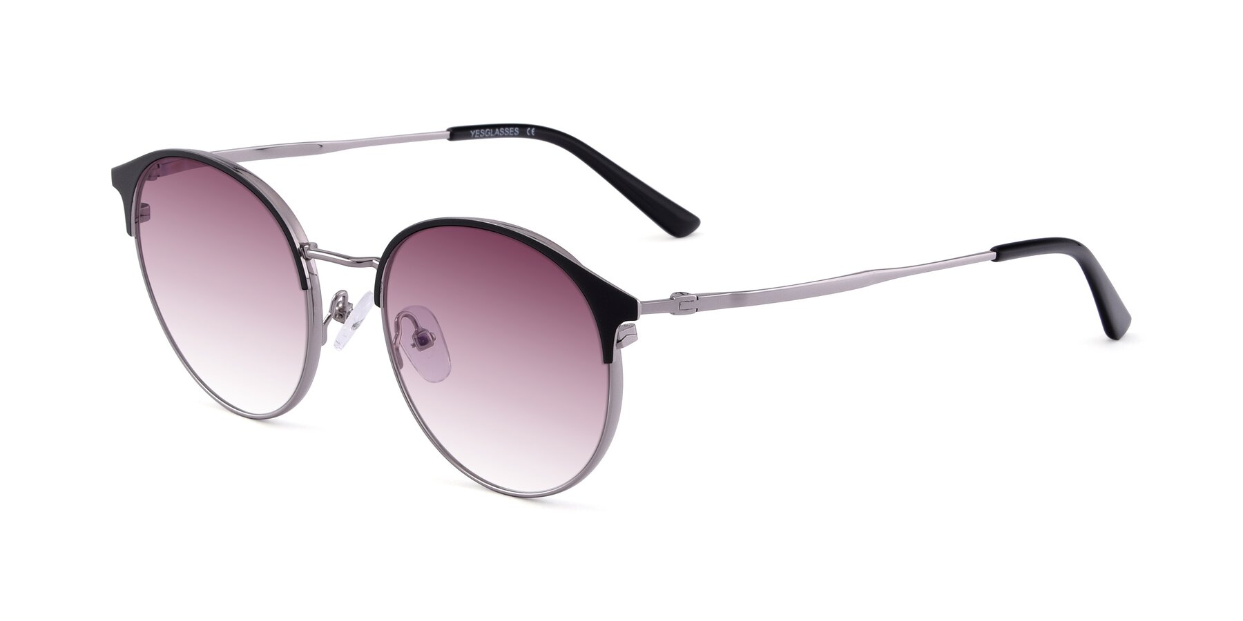 Angle of Berkley in Black-Gunmetal with Wine Gradient Lenses