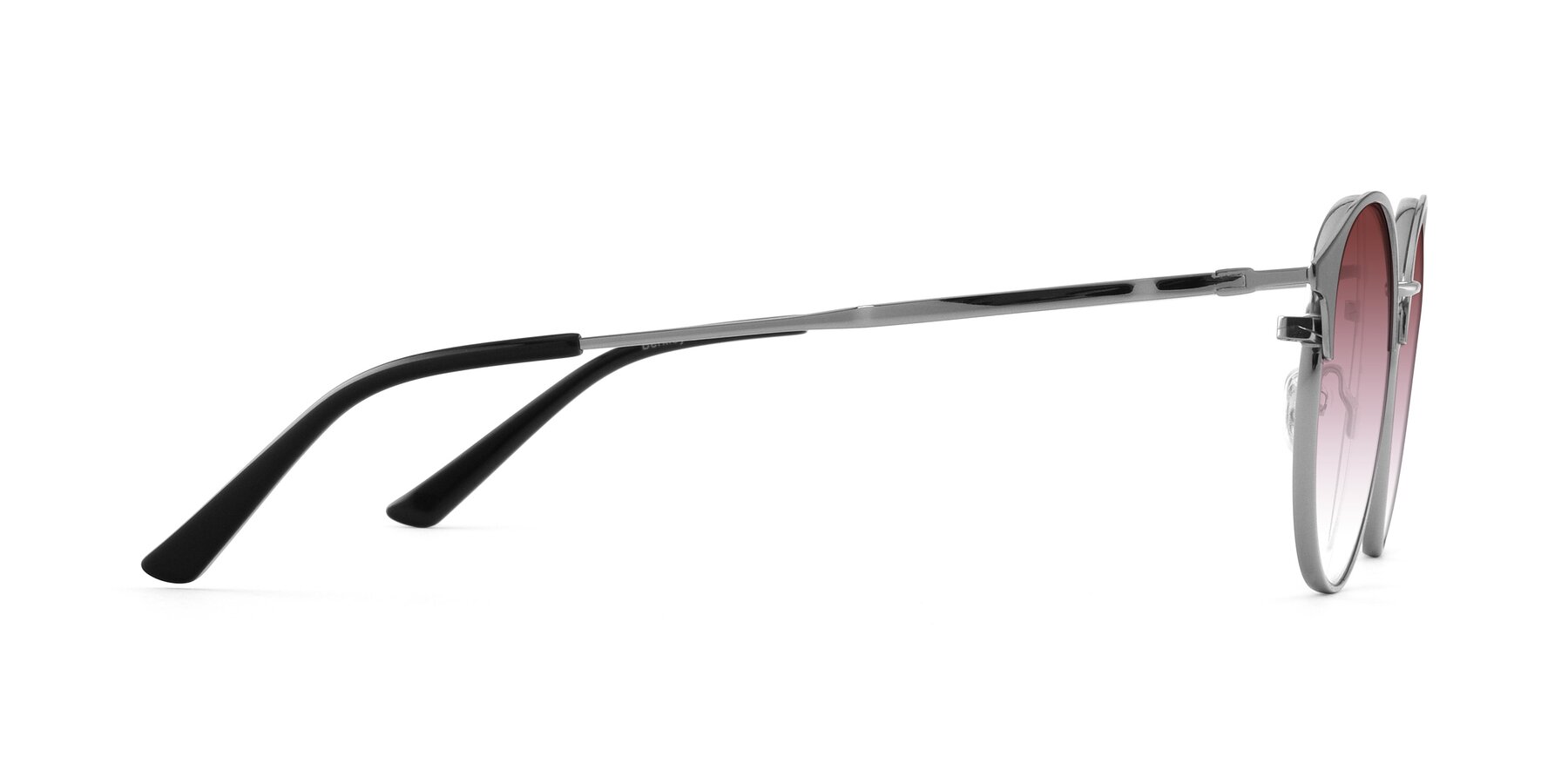 Side of Berkley in Black-Gunmetal with Garnet Gradient Lenses