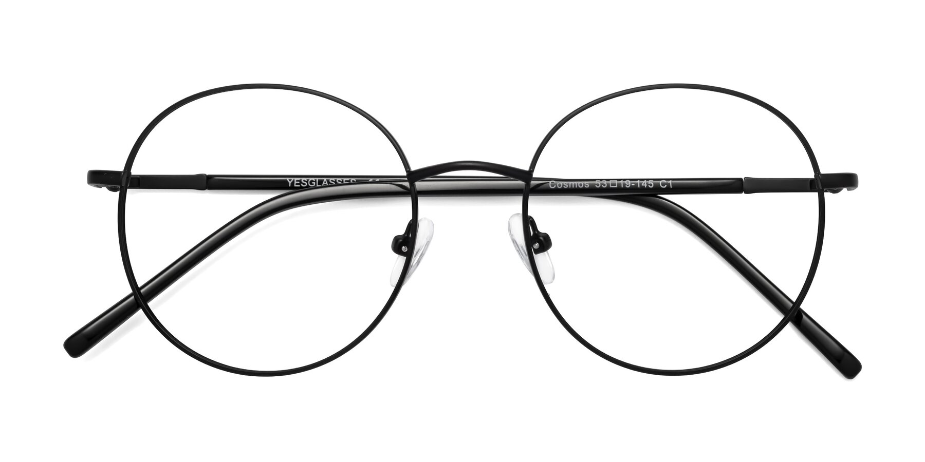 View of Cosmos in Black with Clear Eyeglass Lenses