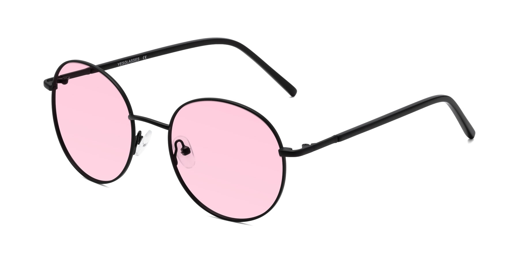 Angle of Cosmos in Black with Light Pink Tinted Lenses