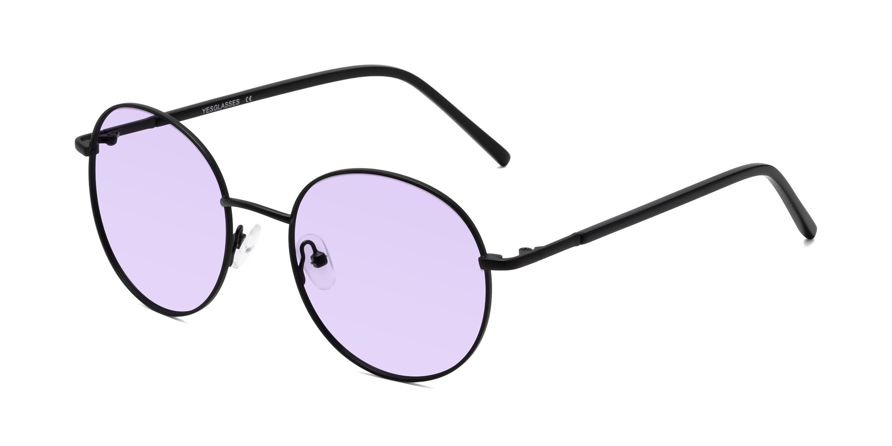 Angle of Cosmos in Black with Light Purple Tinted Lenses