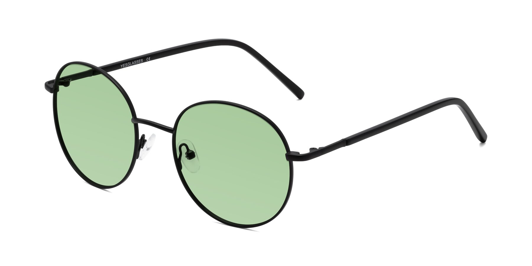 Angle of Cosmos in Black with Medium Green Tinted Lenses