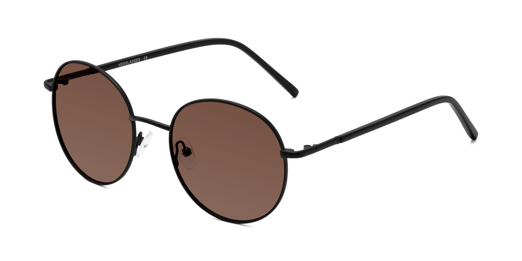 Angle of Cosmos in Black with Brown Tinted Lenses