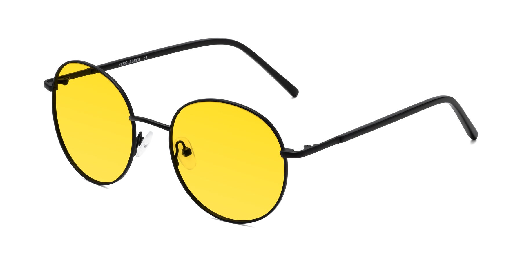 Angle of Cosmos in Black with Yellow Tinted Lenses