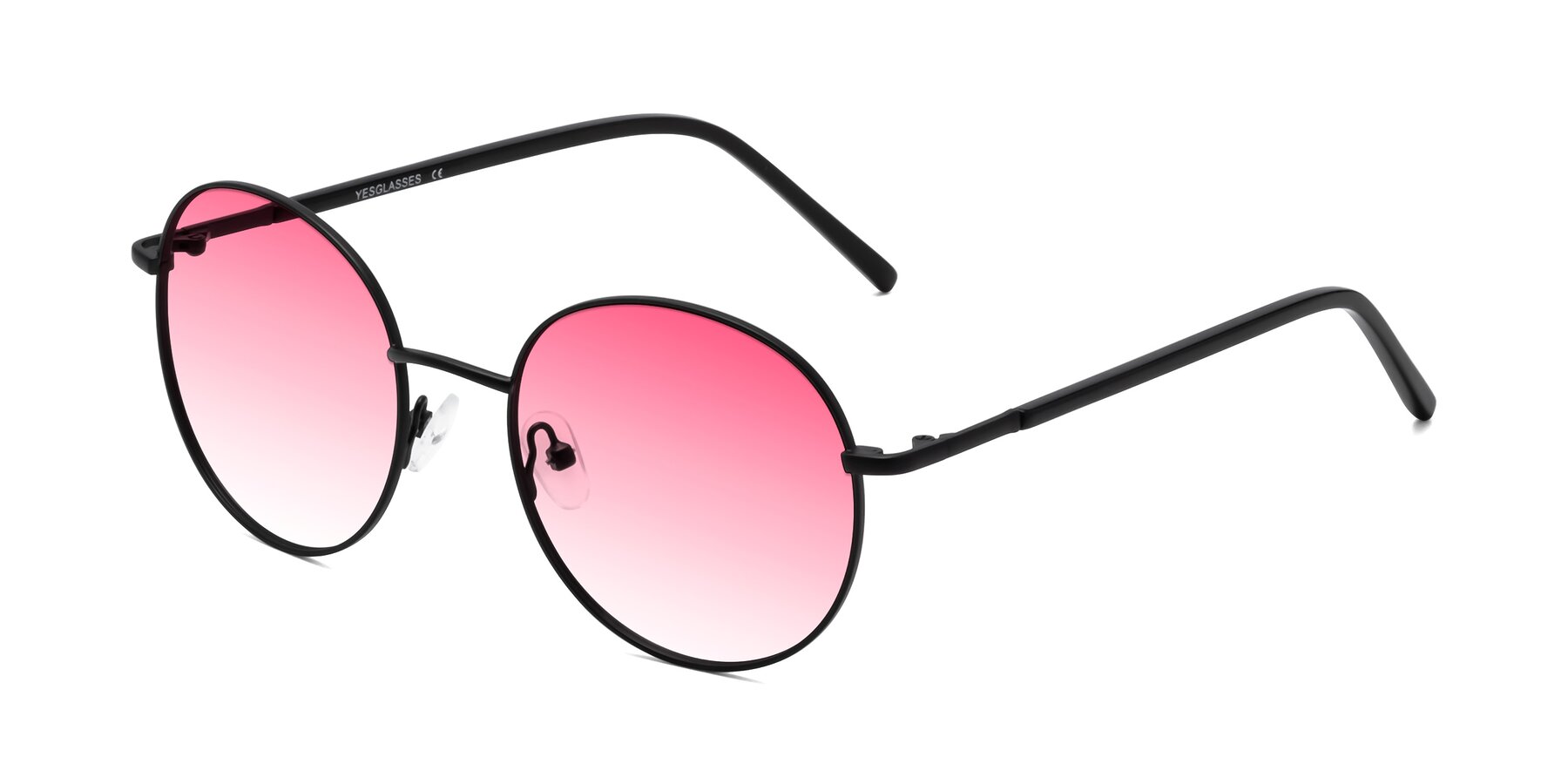 Angle of Cosmos in Black with Pink Gradient Lenses