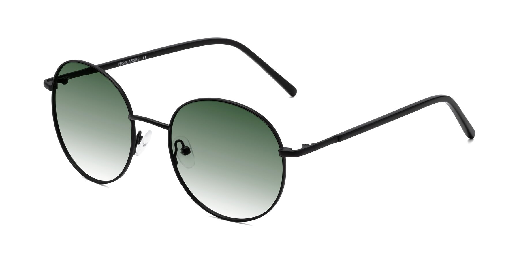 Angle of Cosmos in Black with Green Gradient Lenses