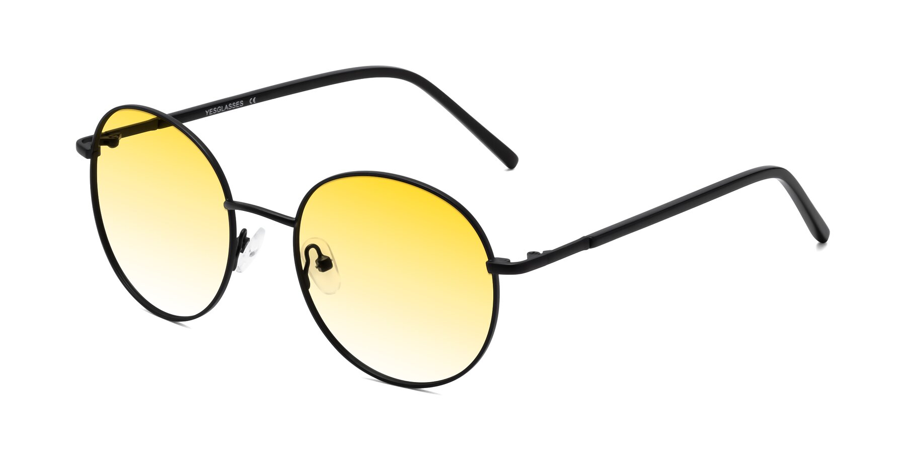 Angle of Cosmos in Black with Yellow Gradient Lenses