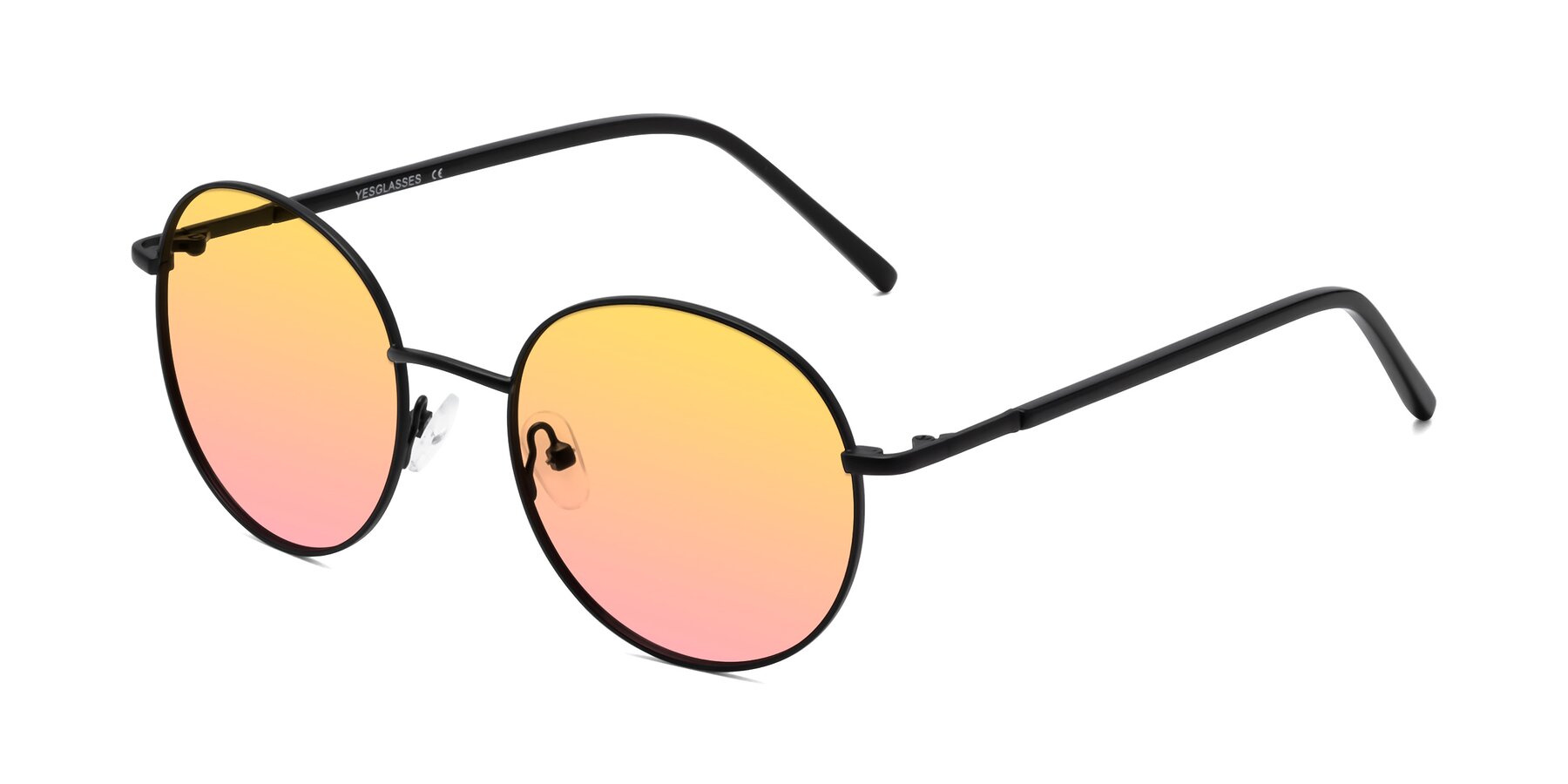 Angle of Cosmos in Black with Yellow / Pink Gradient Lenses