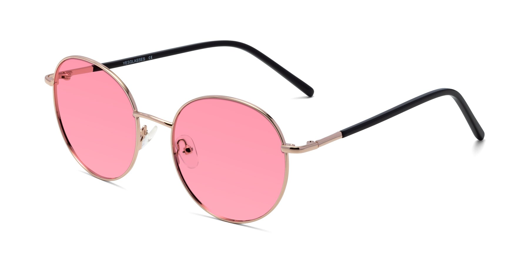 Angle of Cosmos in Rose Gold with Pink Tinted Lenses