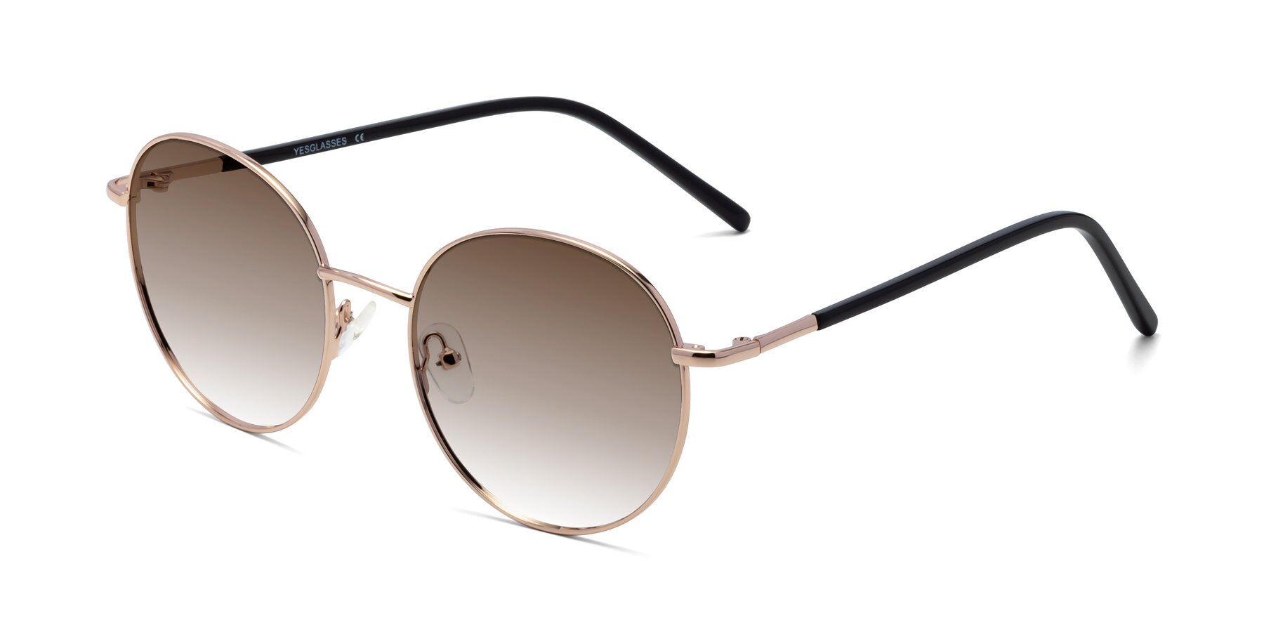 Angle of Cosmos in Rose Gold with Brown Gradient Lenses