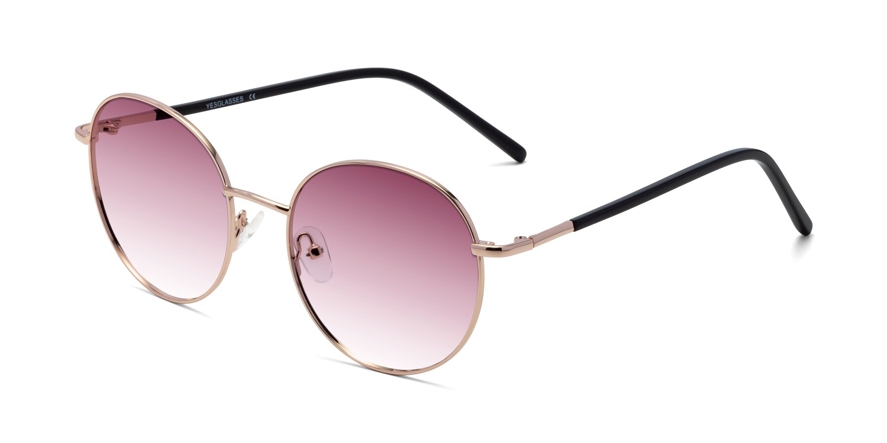 Angle of Cosmos in Rose Gold with Wine Gradient Lenses