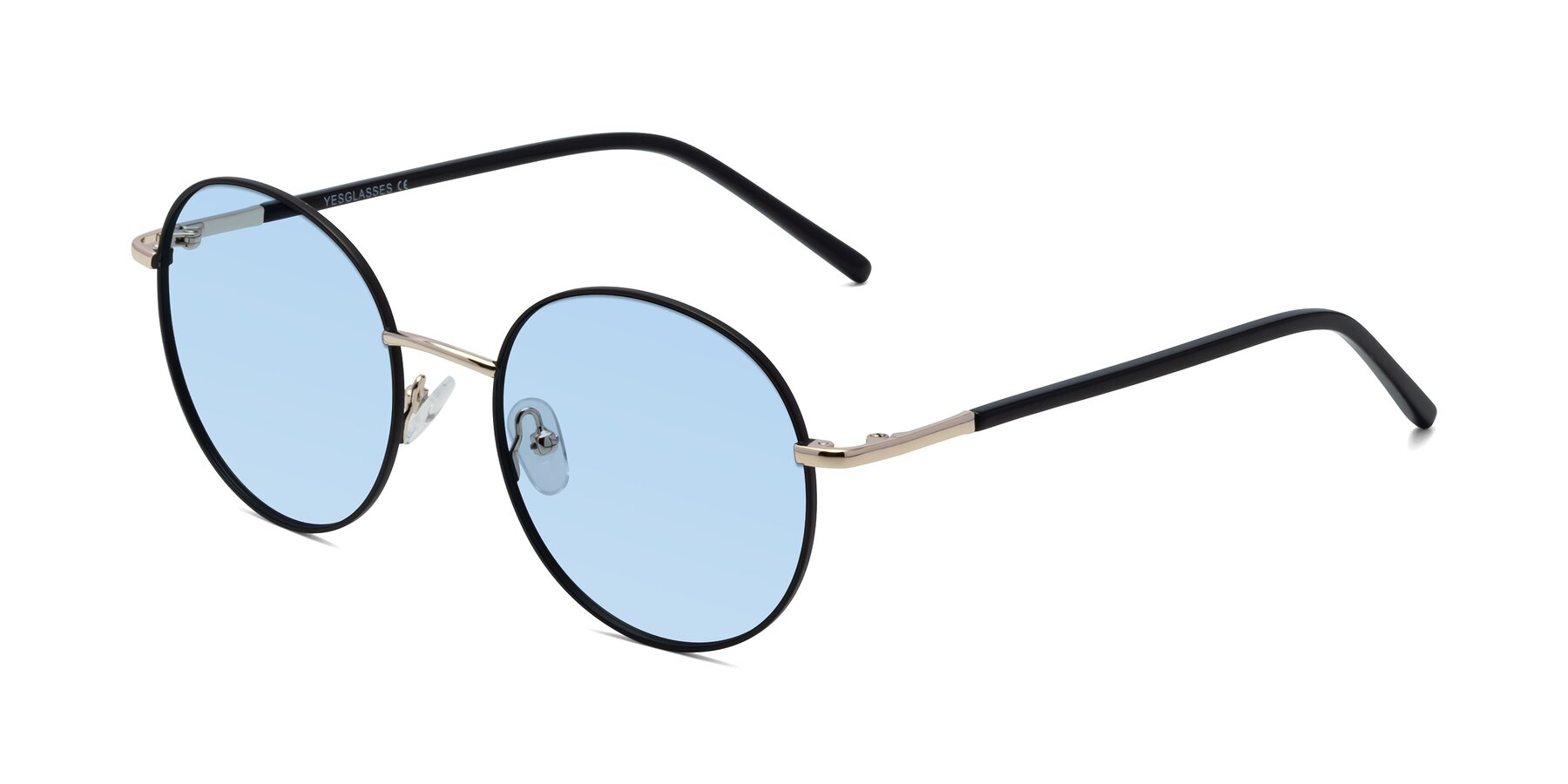 Angle of Cosmos in Black-Gold with Light Blue Tinted Lenses