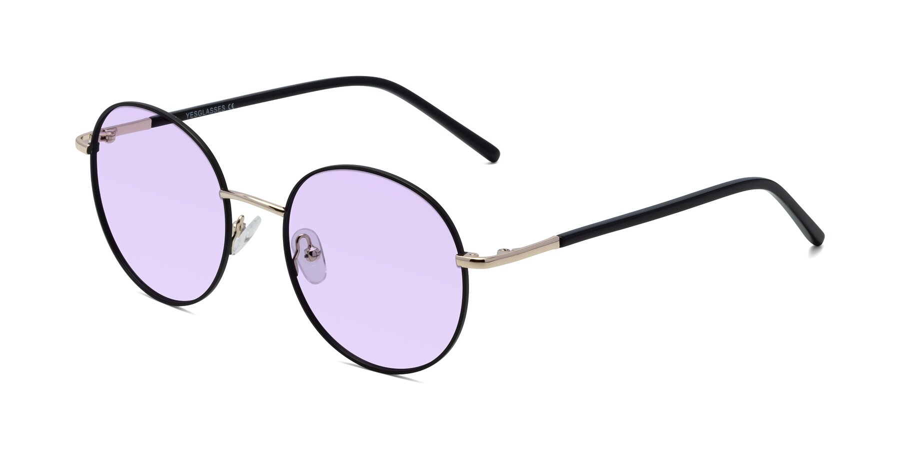 Angle of Cosmos in Black-Gold with Light Purple Tinted Lenses