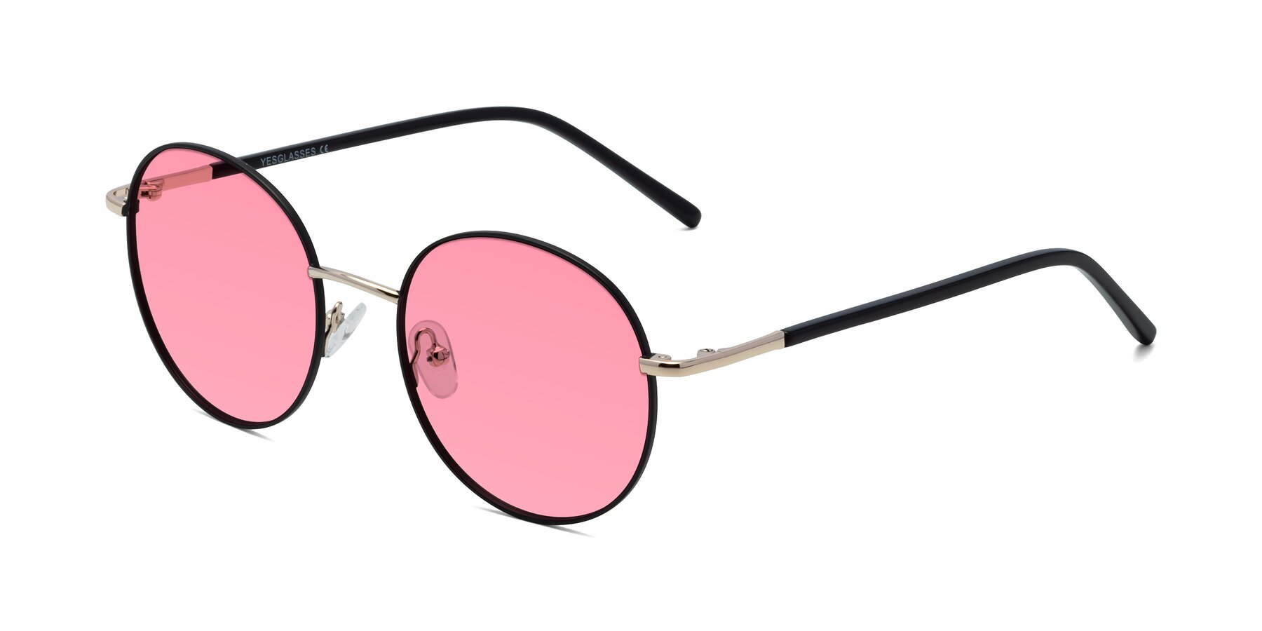 Angle of Cosmos in Black-Gold with Pink Tinted Lenses