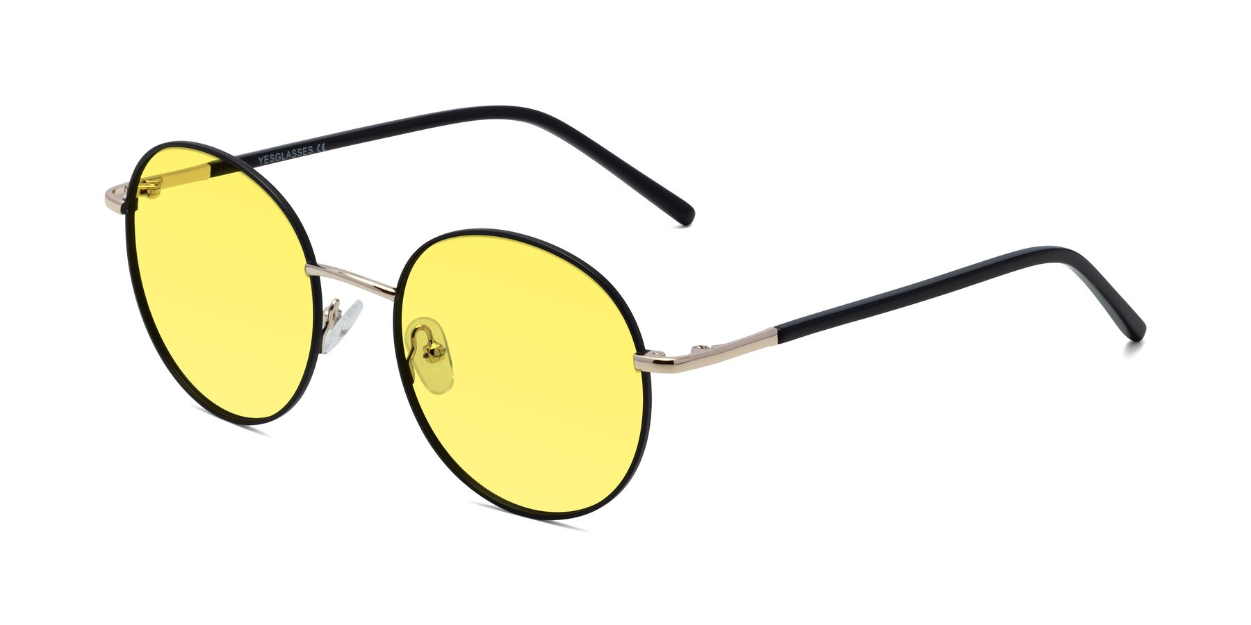 Angle of Cosmos in Black-Gold with Medium Yellow Tinted Lenses