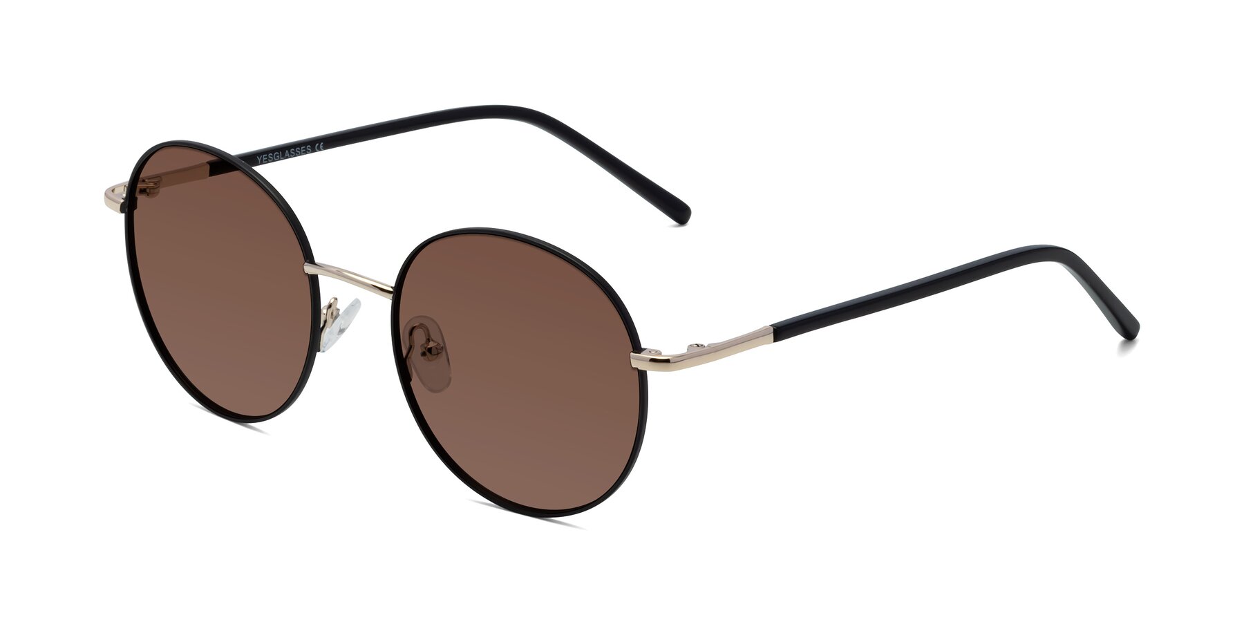 Angle of Cosmos in Black-Gold with Brown Tinted Lenses