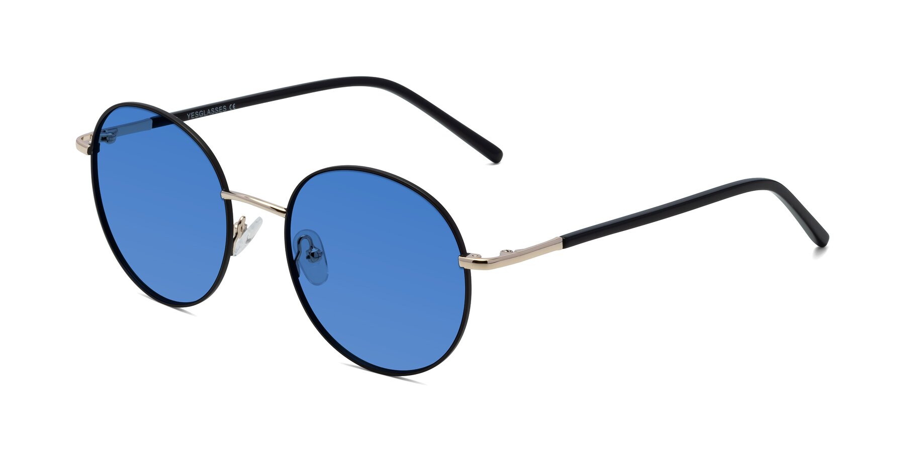 Angle of Cosmos in Black-Gold with Blue Tinted Lenses