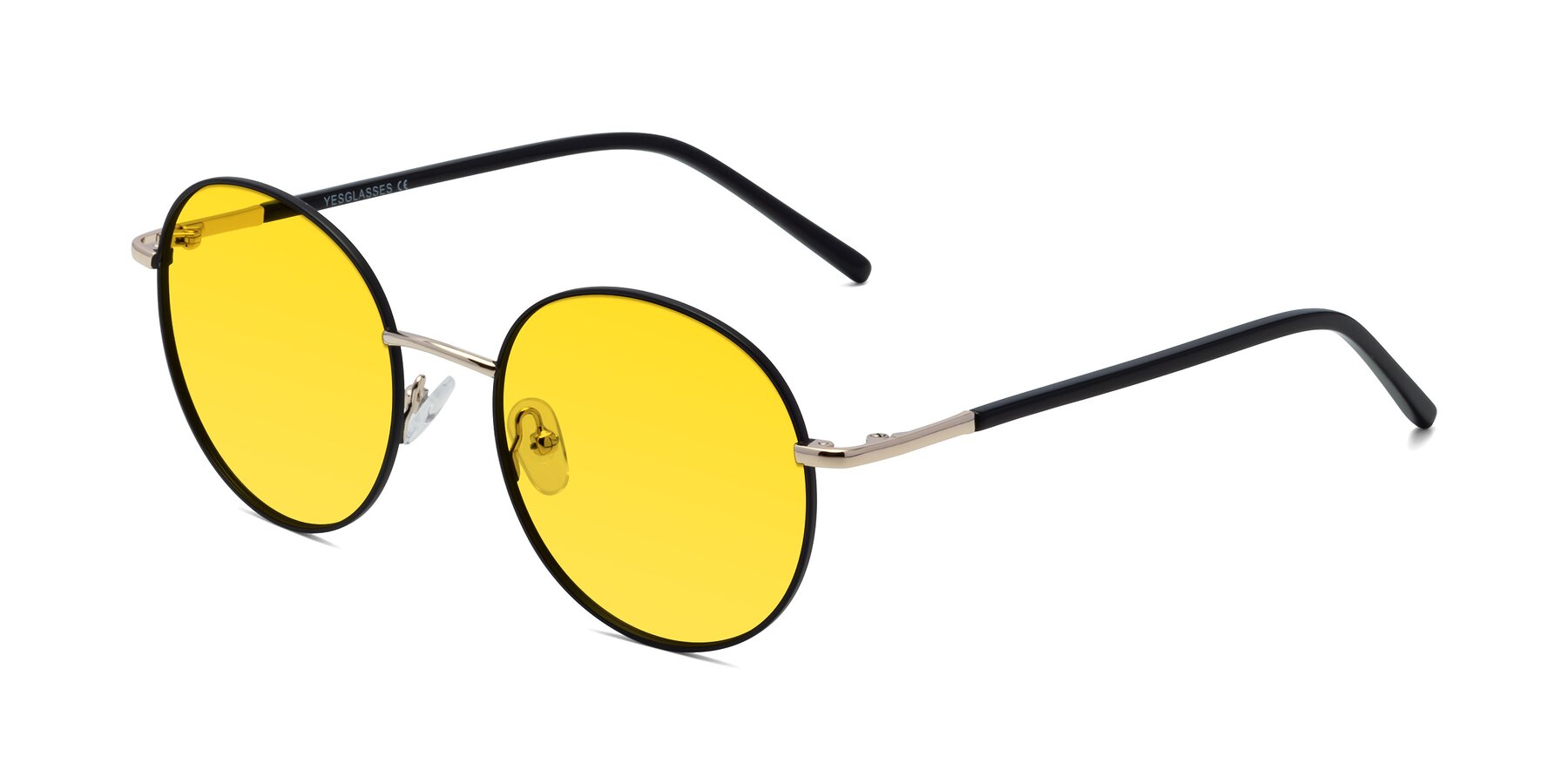 Angle of Cosmos in Black-Gold with Yellow Tinted Lenses