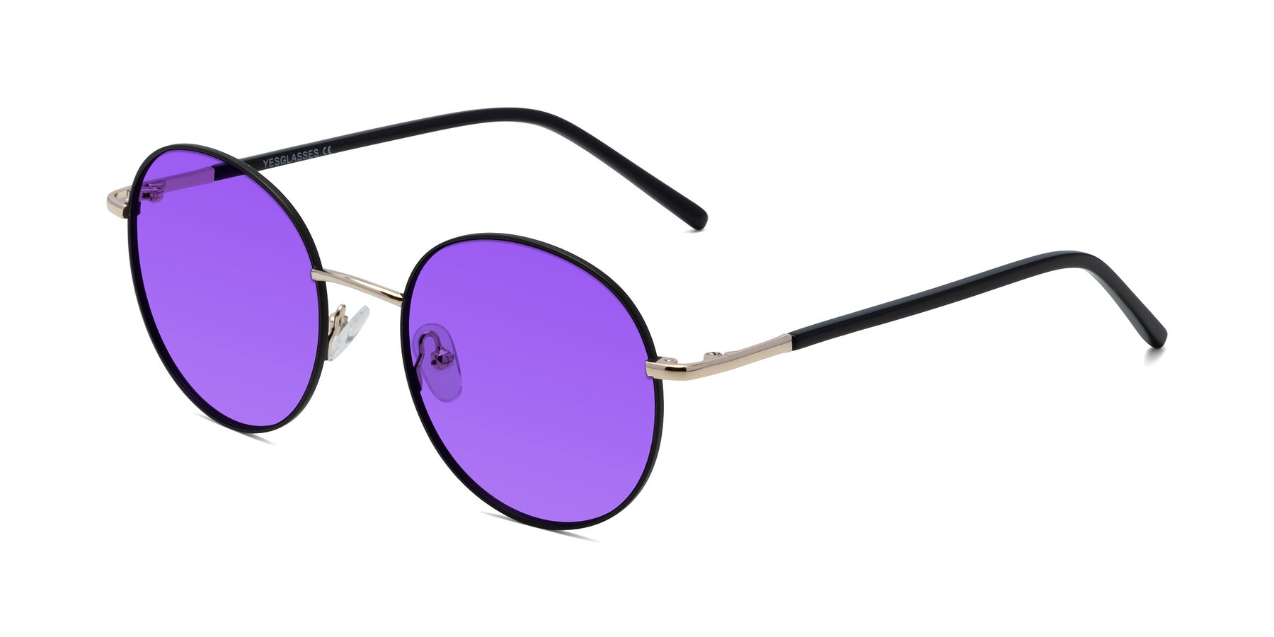 Angle of Cosmos in Black-Gold with Purple Tinted Lenses