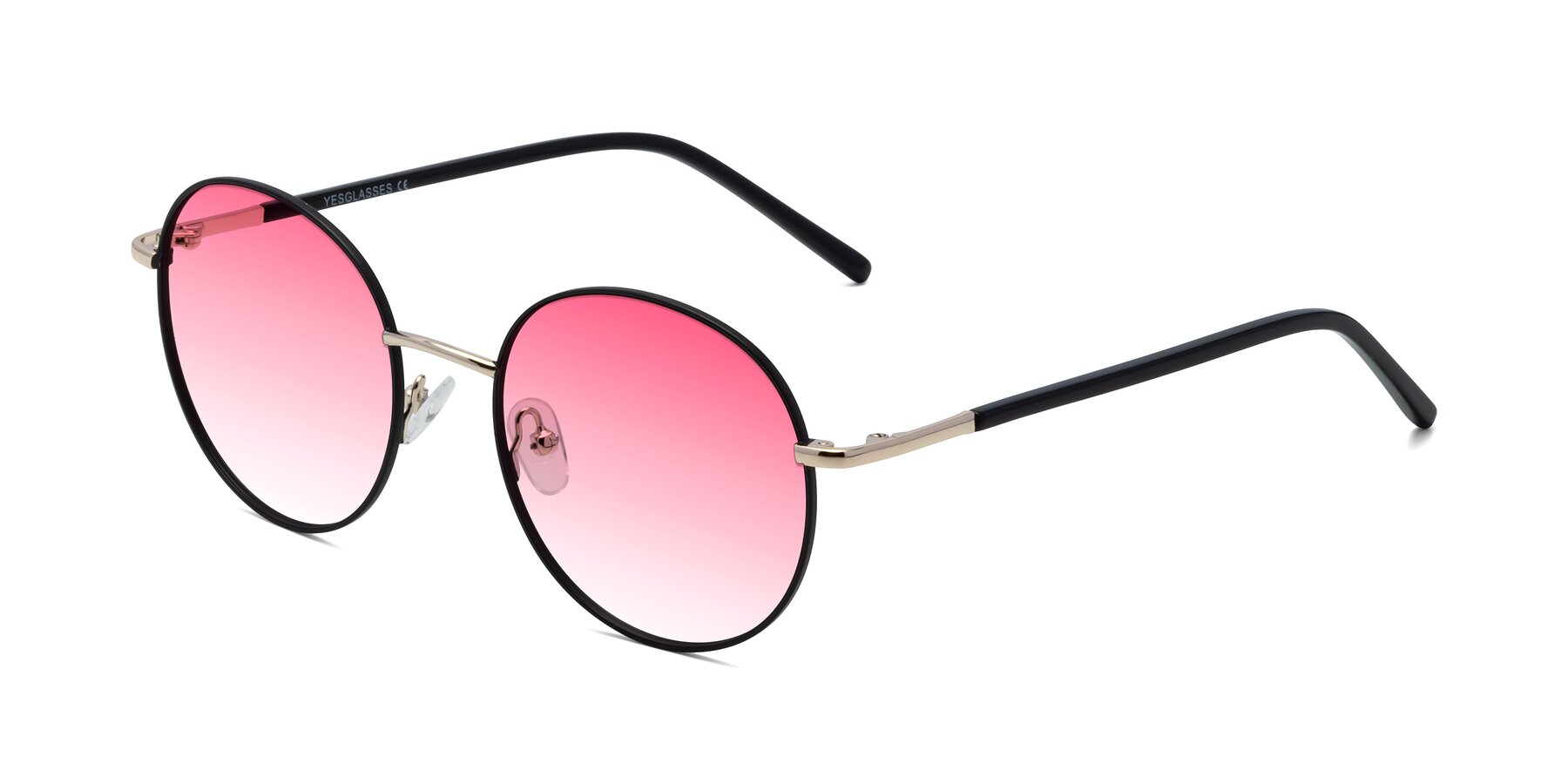 Angle of Cosmos in Black-Gold with Pink Gradient Lenses