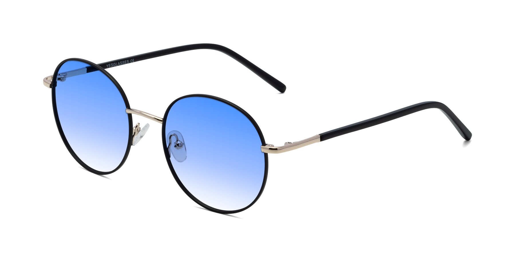 Angle of Cosmos in Black-Gold with Blue Gradient Lenses