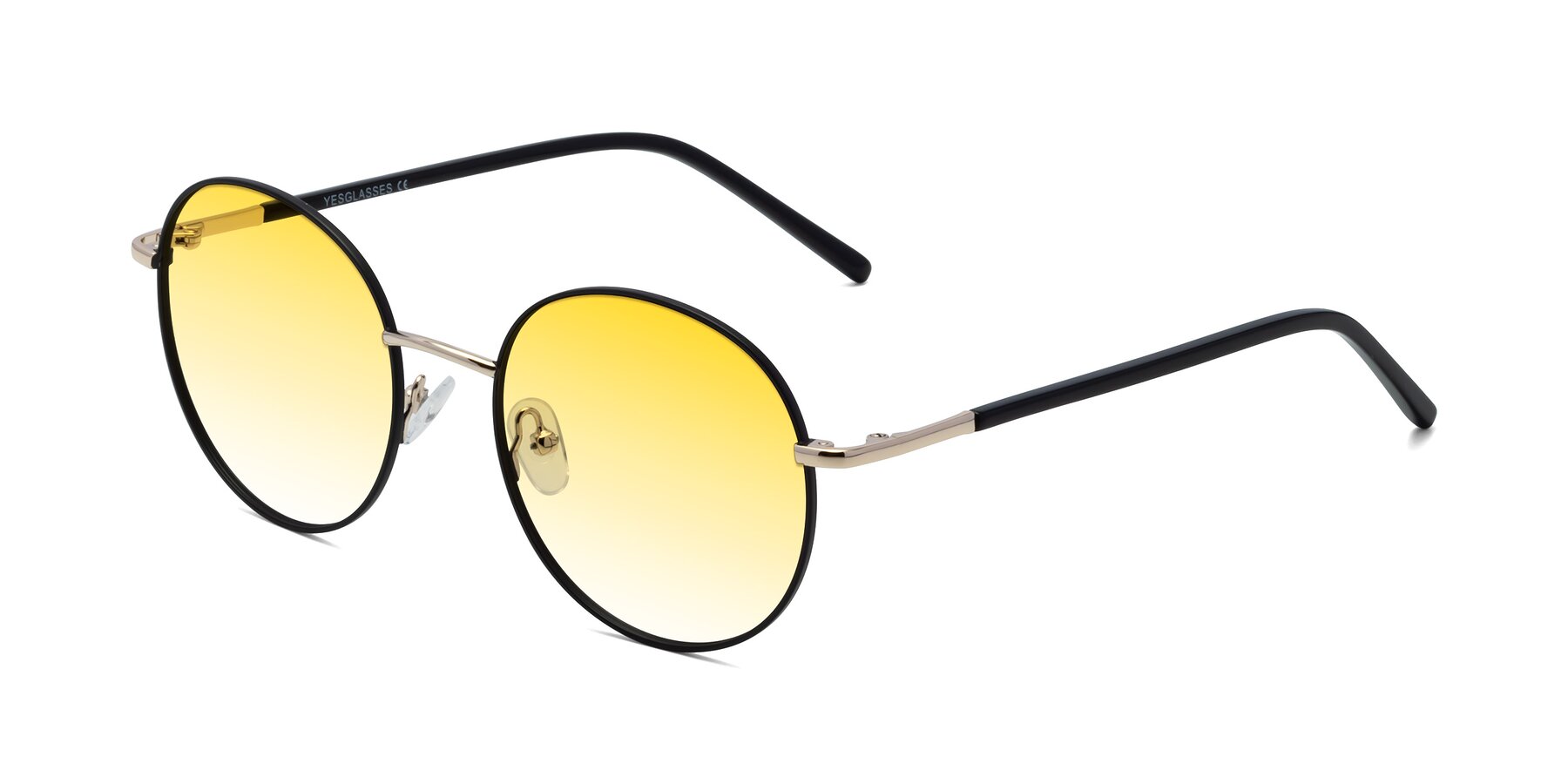 Angle of Cosmos in Black-Gold with Yellow Gradient Lenses