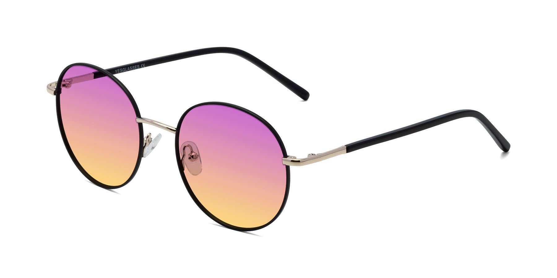 Angle of Cosmos in Black-Gold with Purple / Yellow Gradient Lenses