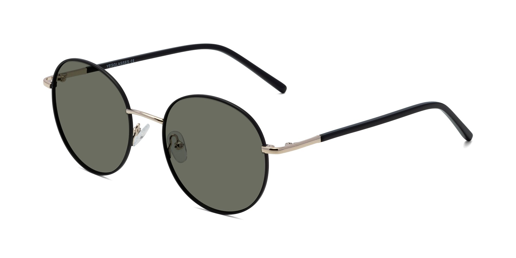 Angle of Cosmos in Black-Gold with Gray Polarized Lenses