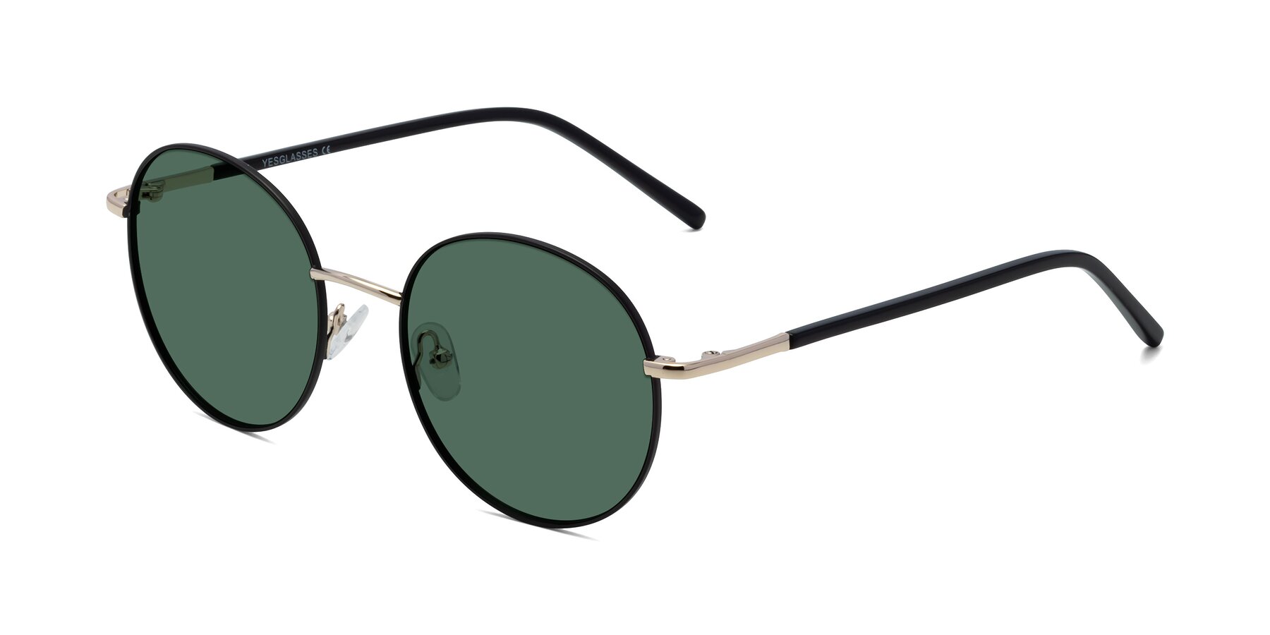 Angle of Cosmos in Black-Gold with Green Polarized Lenses