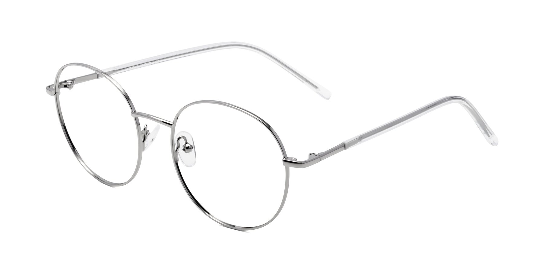 Angle of Cosmos in Silver with Clear Eyeglass Lenses
