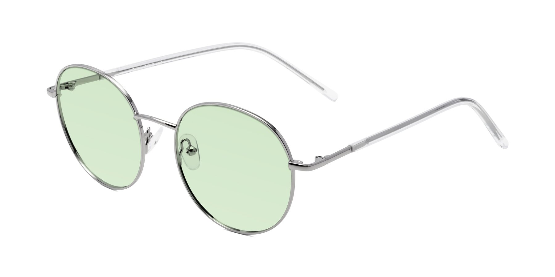 Angle of Cosmos in Silver with Light Green Tinted Lenses