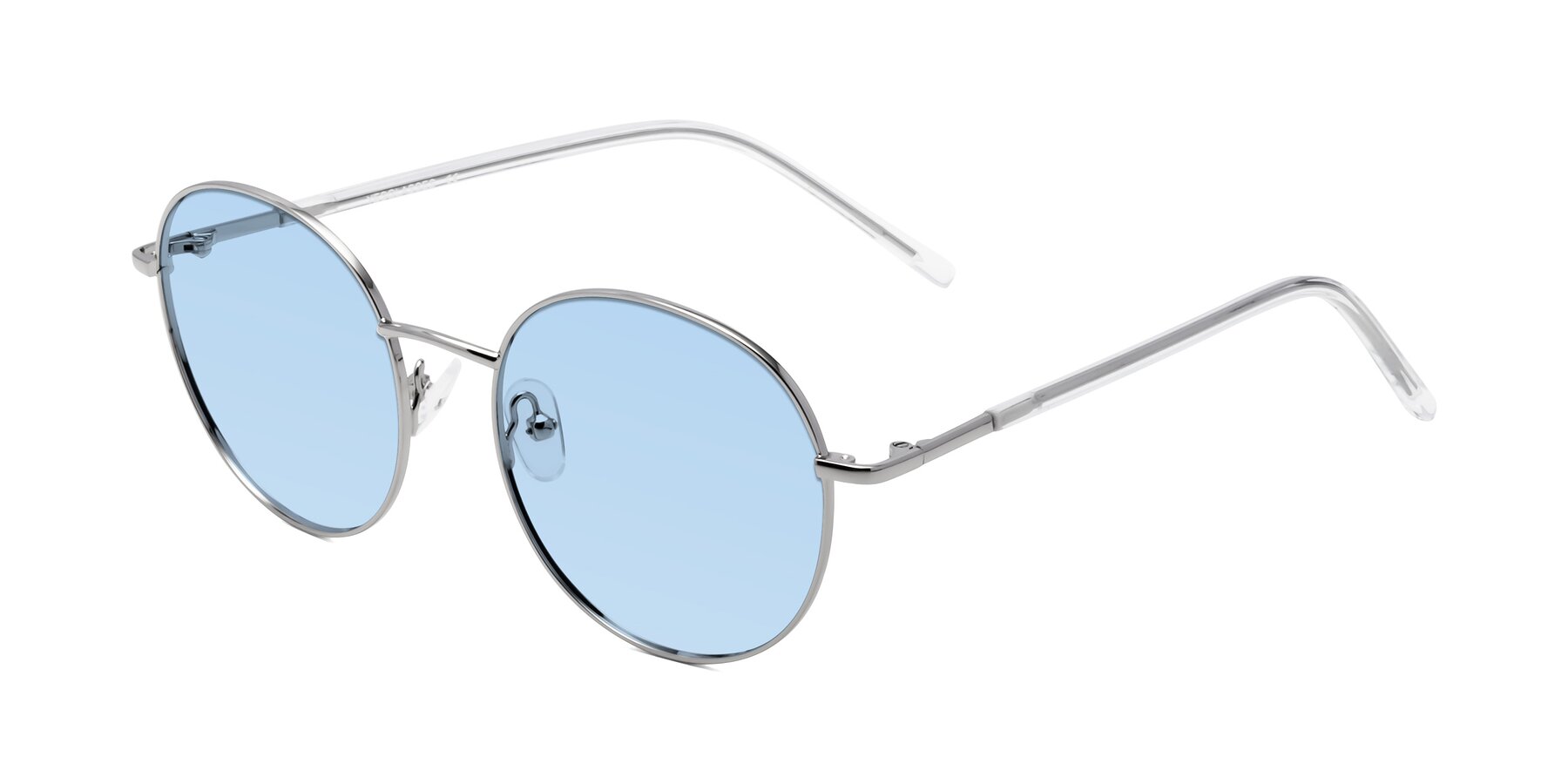 Angle of Cosmos in Silver with Light Blue Tinted Lenses