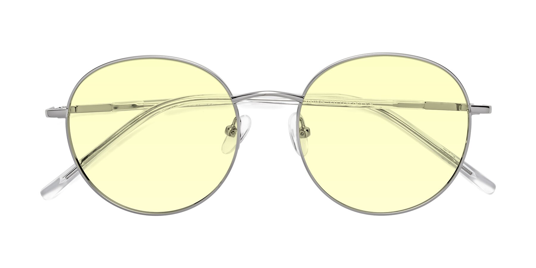 Folded Front of Cosmos in Silver with Light Yellow Tinted Lenses