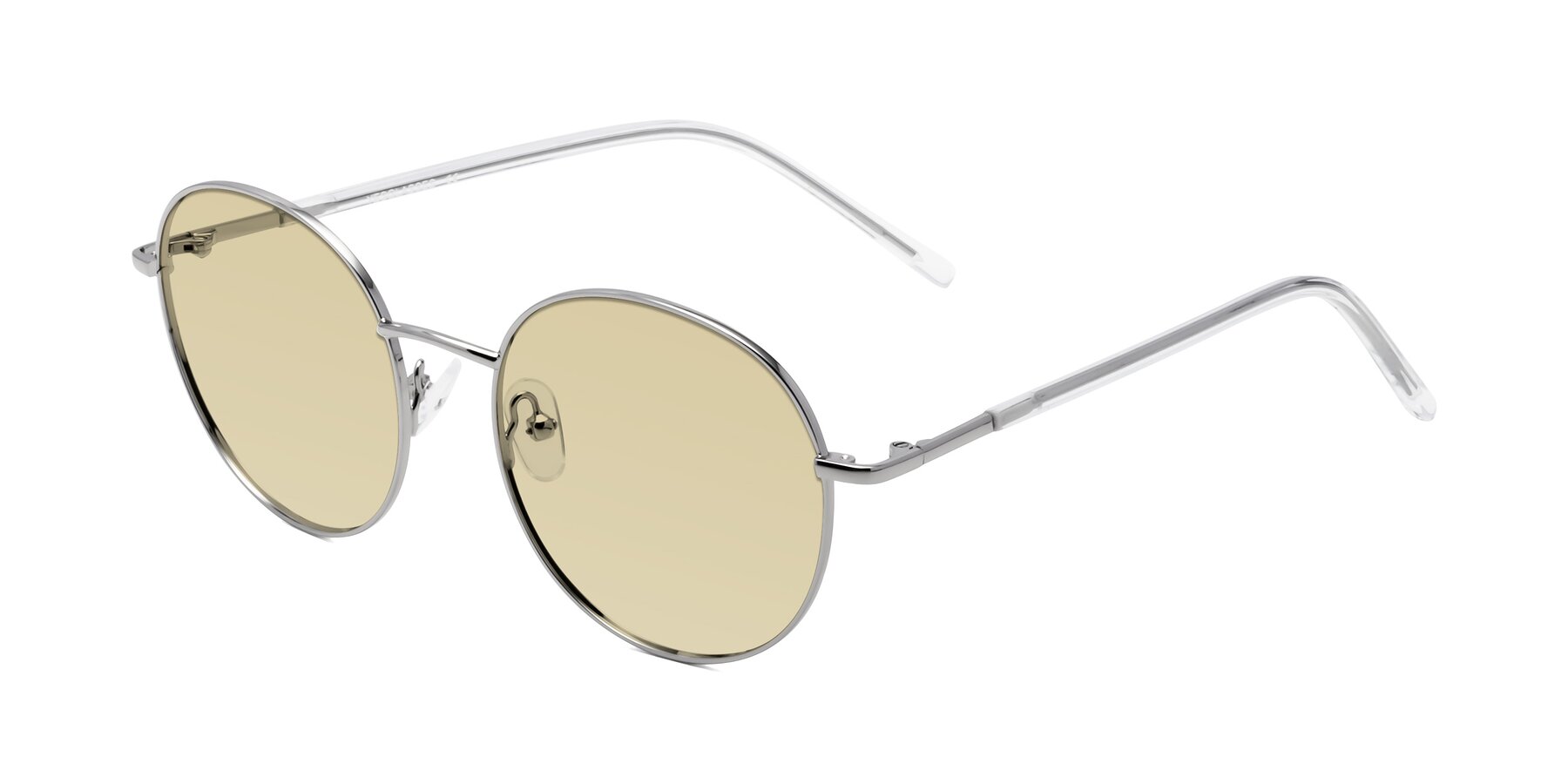 Angle of Cosmos in Silver with Light Champagne Tinted Lenses