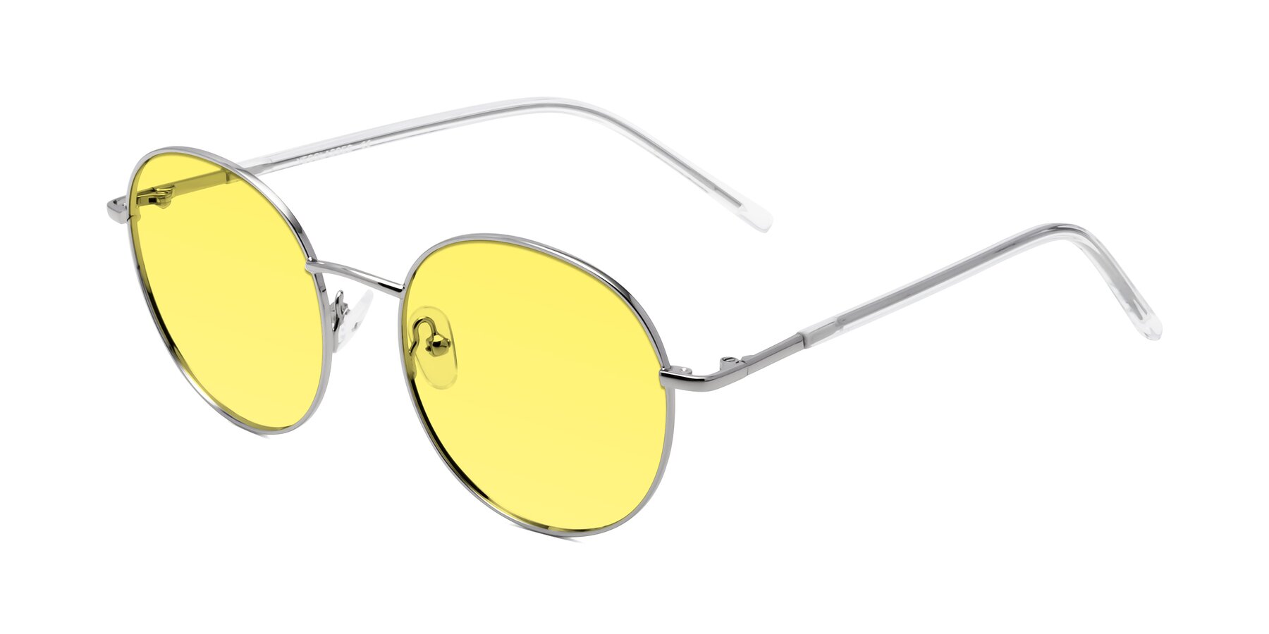 Angle of Cosmos in Silver with Medium Yellow Tinted Lenses