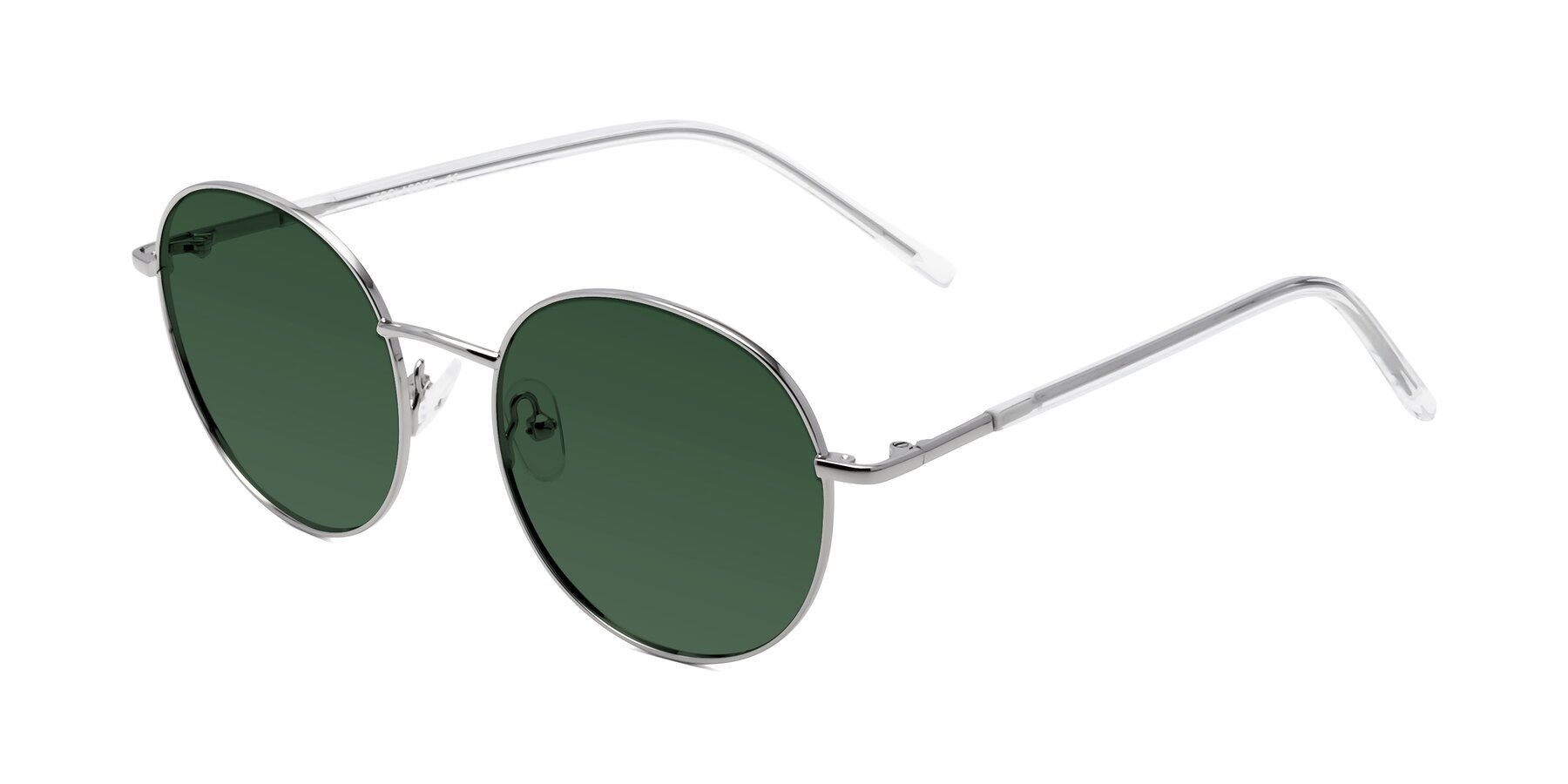 Angle of Cosmos in Silver with Green Tinted Lenses