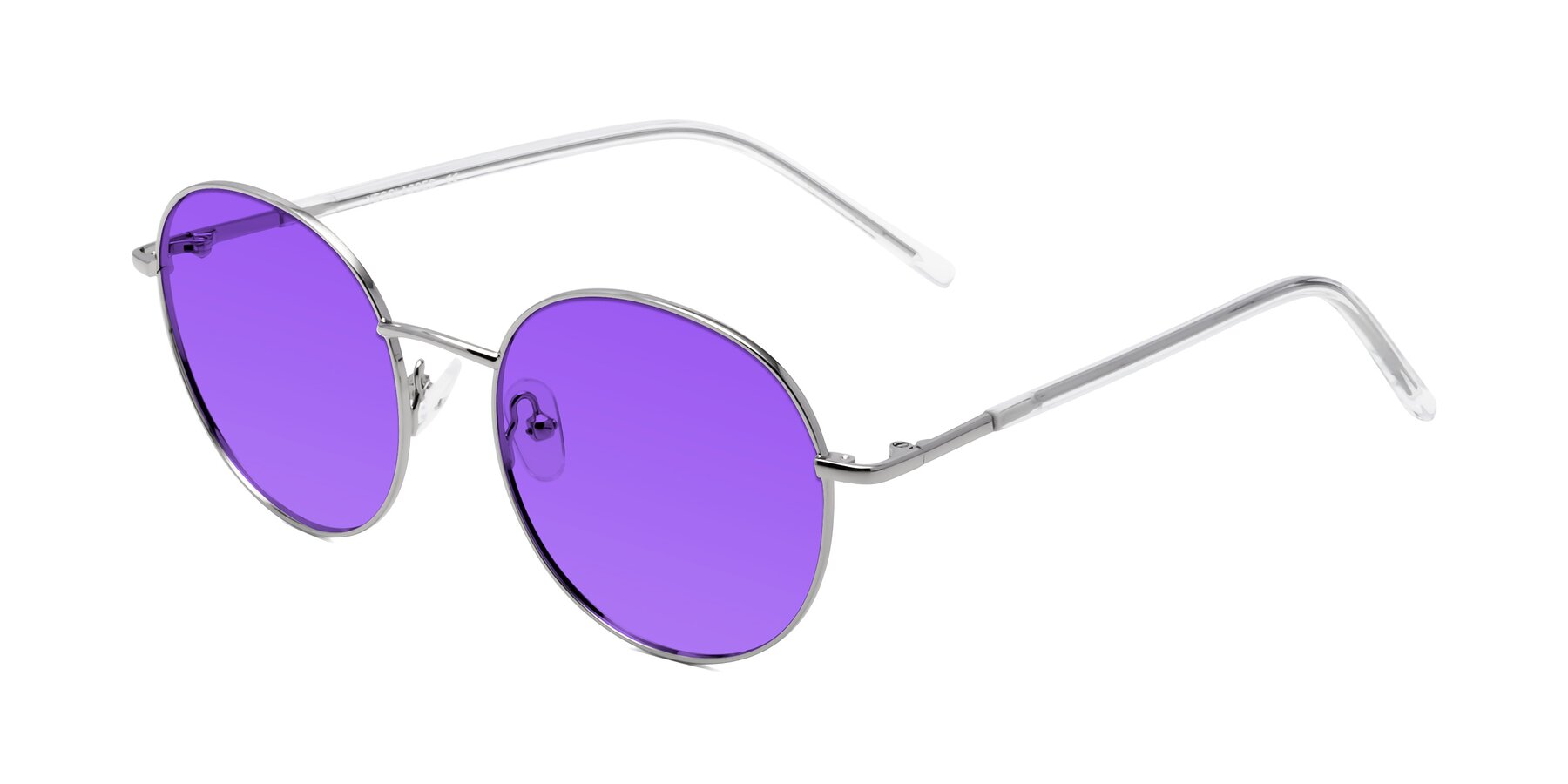 Angle of Cosmos in Silver with Purple Tinted Lenses